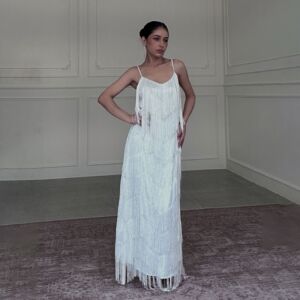 【蜜蜜家】风华绝代 辣妹长裙露背性感多层流苏吊带裙WD/YH0325