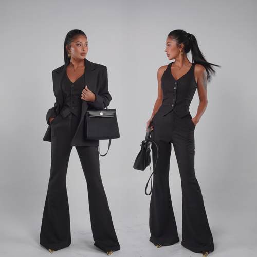 【蜜蜜家】弥漫半夏 欧美辣妹气质优雅无袖背心+裤子 Z422/K070