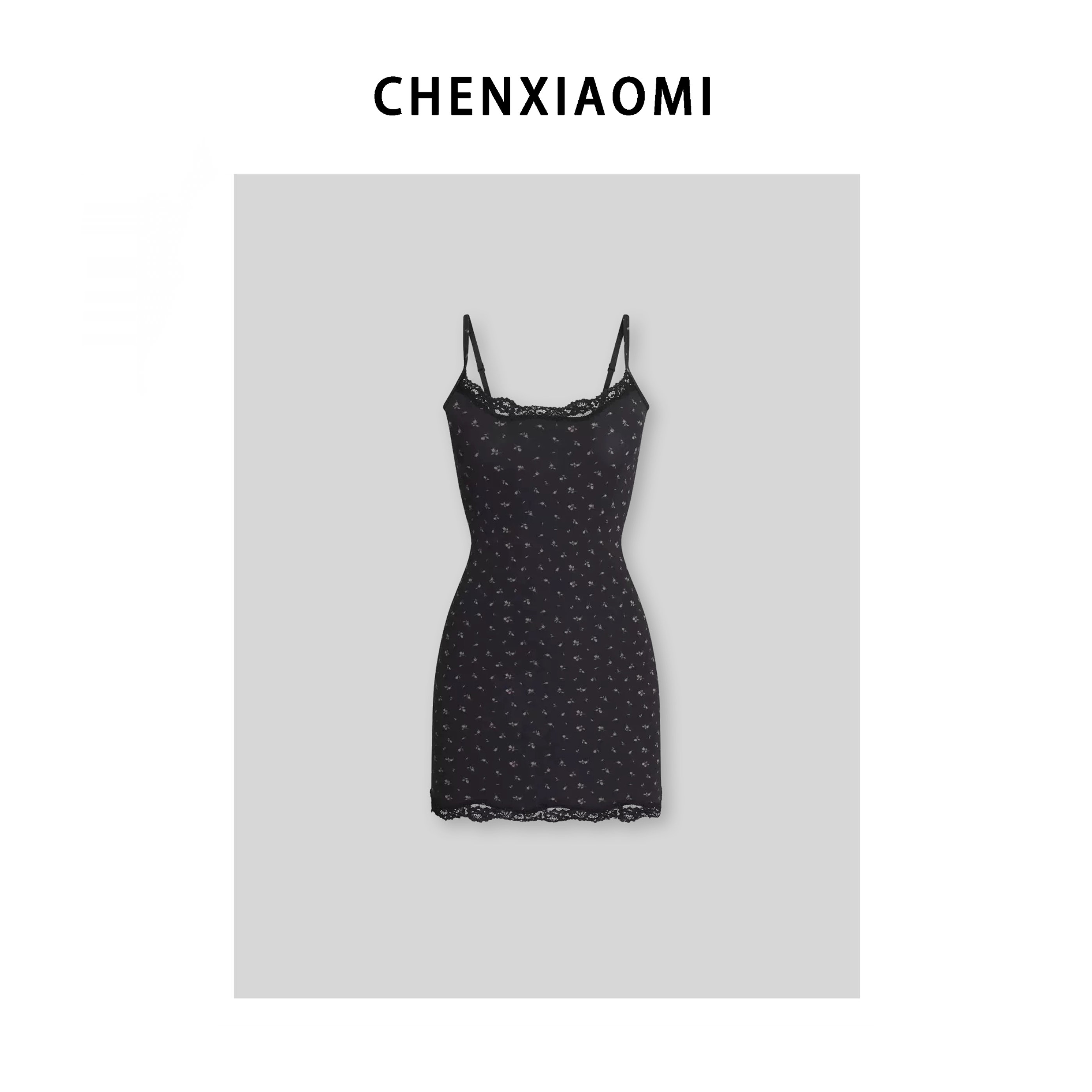 【蜜蜜家】欧美辣妹气质时尚性感法式蕾丝碎花连衣裙 SK1306