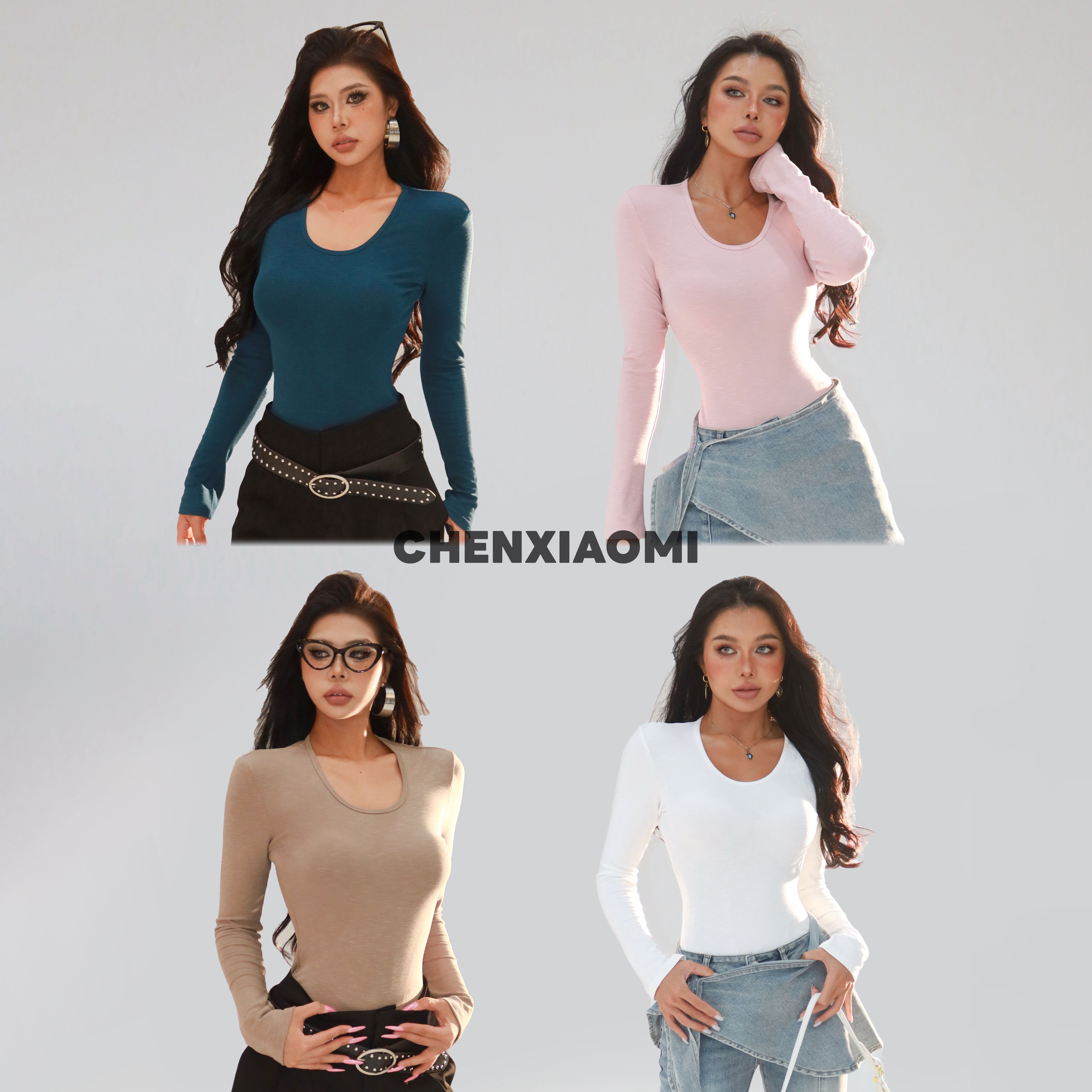 【蜜蜜家】碧池香荷 欧美辣妹显瘦百搭修身秋冬时尚上衣 25/Z621