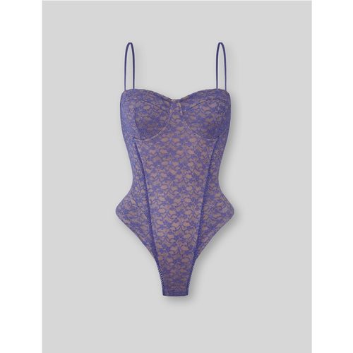 【蜜蜜家】芋桃小酥 欧美辣妹蕾丝性感带可拆胸垫连体衣 25/Z581