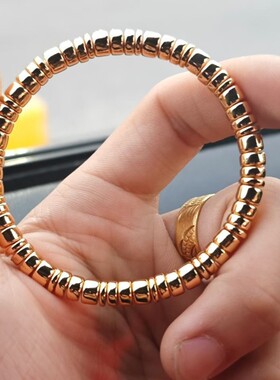 实心铜镀金归圆药片直切银河系手串手链Diy文玩配饰手链男女款