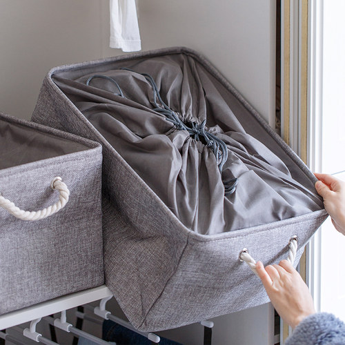 灰色百搭衣柜收纳箱大容量防尘