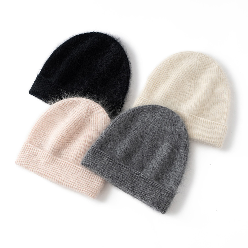 【云感拉绒】100%纯山羊绒拉绒元宝针小禾同款帽子