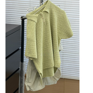 韩版童装春夏新款女童小清新套装纯色不规则短袖POIO衫拼接屁连裤