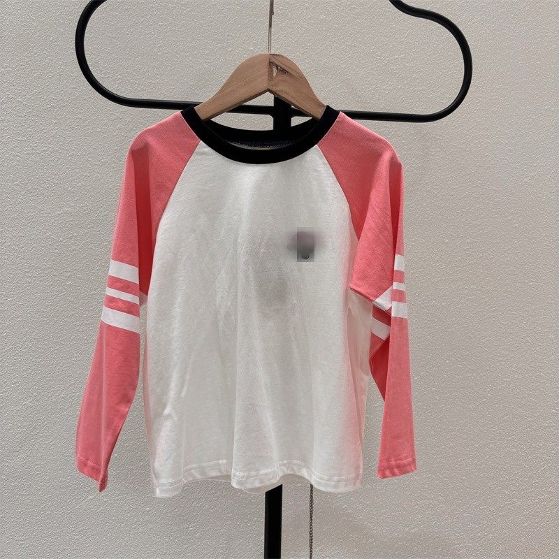 现货童装定制春秋新款儿童洋气拼色圆领上衣男女童插肩长袖T恤潮,童装/婴儿装/亲子装,T恤,淘宝优惠券,粉丝福利购,淘宝优惠卷