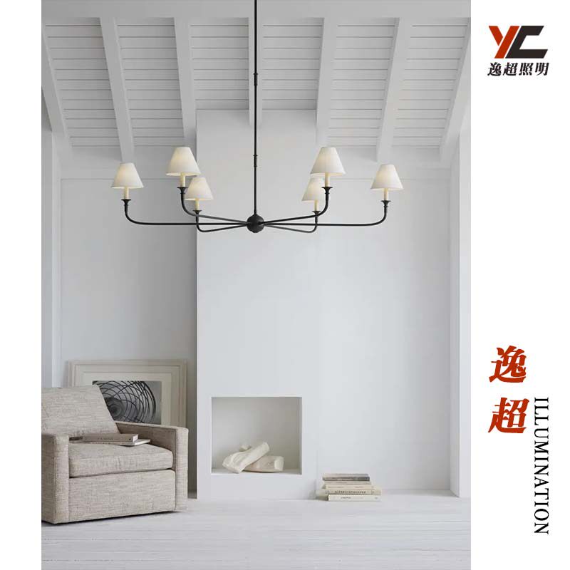 全铜美式VC1:1Piaf中古客厅吊灯 法式简约设计师别墅餐厅卧室灯