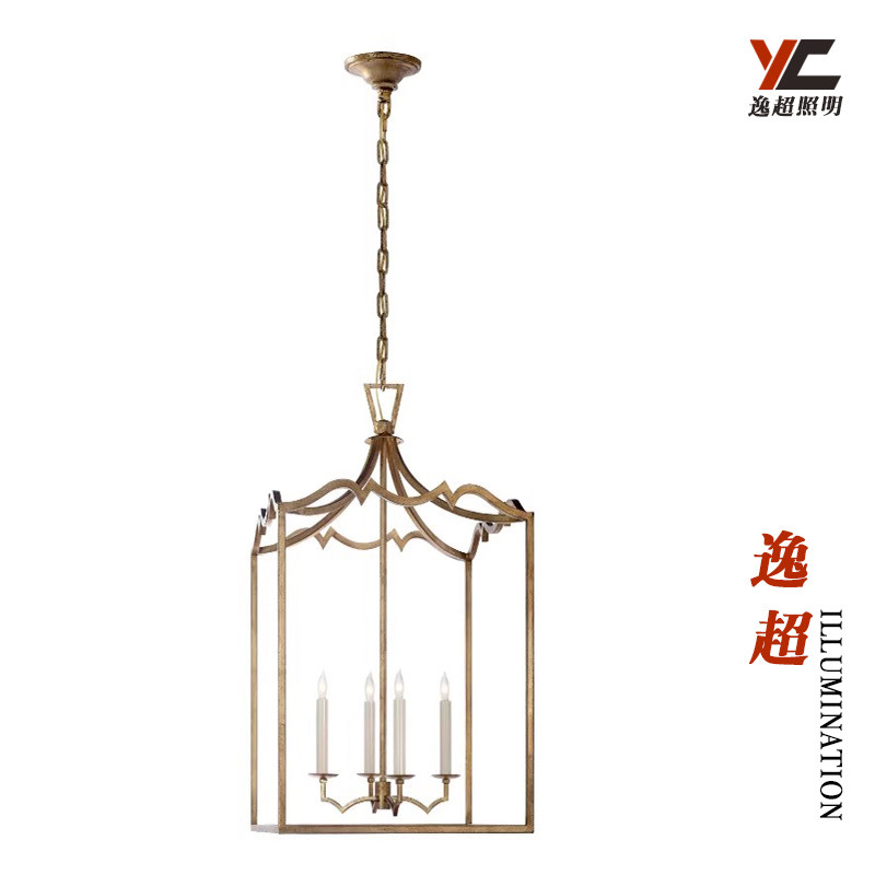 美式简约VC1:1-Thayer全铜过道吊灯复古鸟笼餐厅岛台玄关吊灯