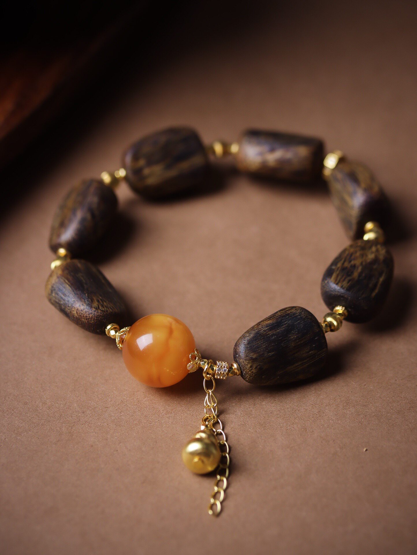 天然沉香越南芽庄白奇楠随形棋楠瘤疤九分沉水手串手链男高级文玩