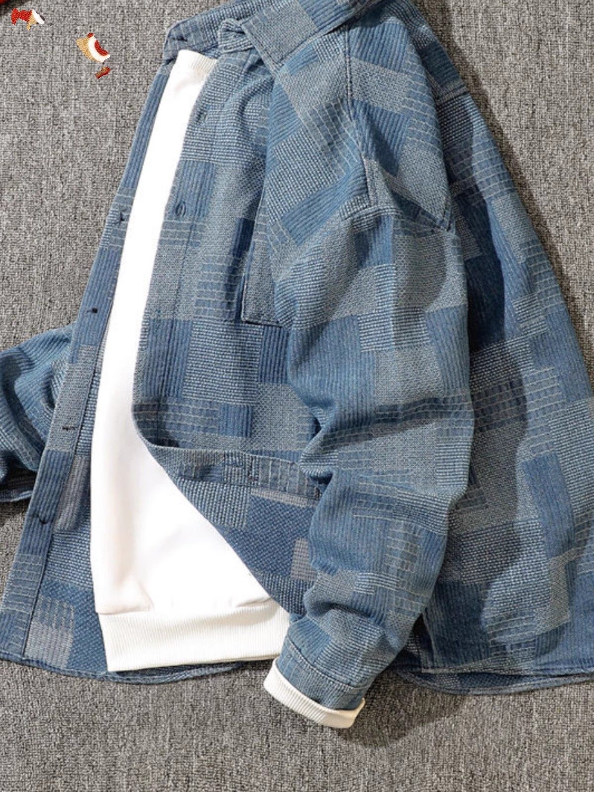 其他牛仔夹克格子针织外套