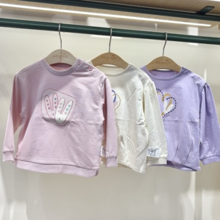 女童圆领T恤M253TSB04P 长袖 moimoln小云朵专柜正品 25年秋季