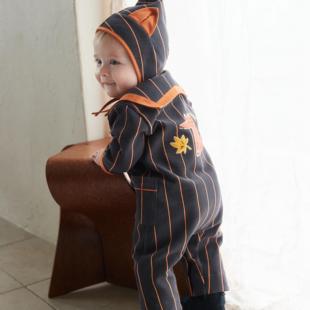 moimoln小云朵专柜正品 男女童针织翻领连体衣M253ROB02P 25年秋季