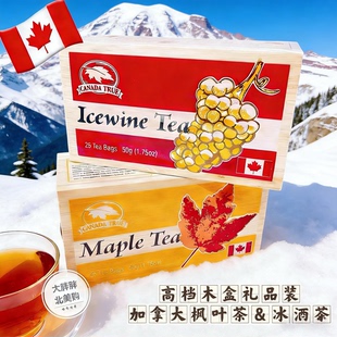 现货加拿大机场礼品特产茶叶Canada True枫叶茶冰酒茶回国伴手礼
