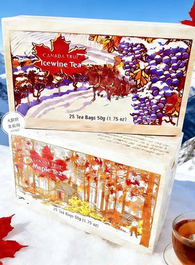 现货 加拿大特产茶叶Canada True枫叶茶冰酒茶回国送礼机场伴手礼