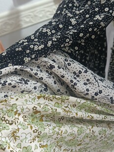 夏晗菲曼琪90052女装U领一字肩侧开叉碎花雪纺中长款连衣裙女不退