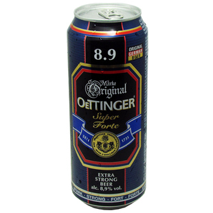 24听 德国原装 奥丁格8.9特度烈性啤酒500ml 进口 麦香自然浑浊型