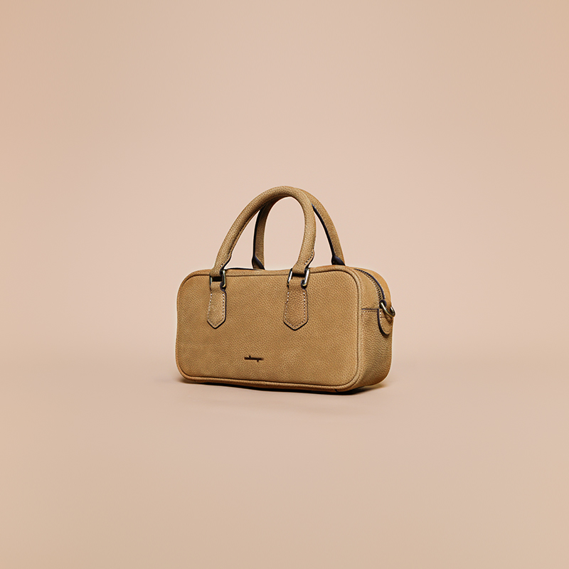 【超级服饰发布会】食草堂高级感小众磨砂皮保龄球包通勤包