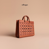 食草堂包包黑标系列新款 包包头层牛皮植鞣包包女手提包轻奢编织包