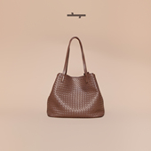 食草堂托特包水染植鞣皮编织包大容量单肩通勤包轻奢小众高级织锦