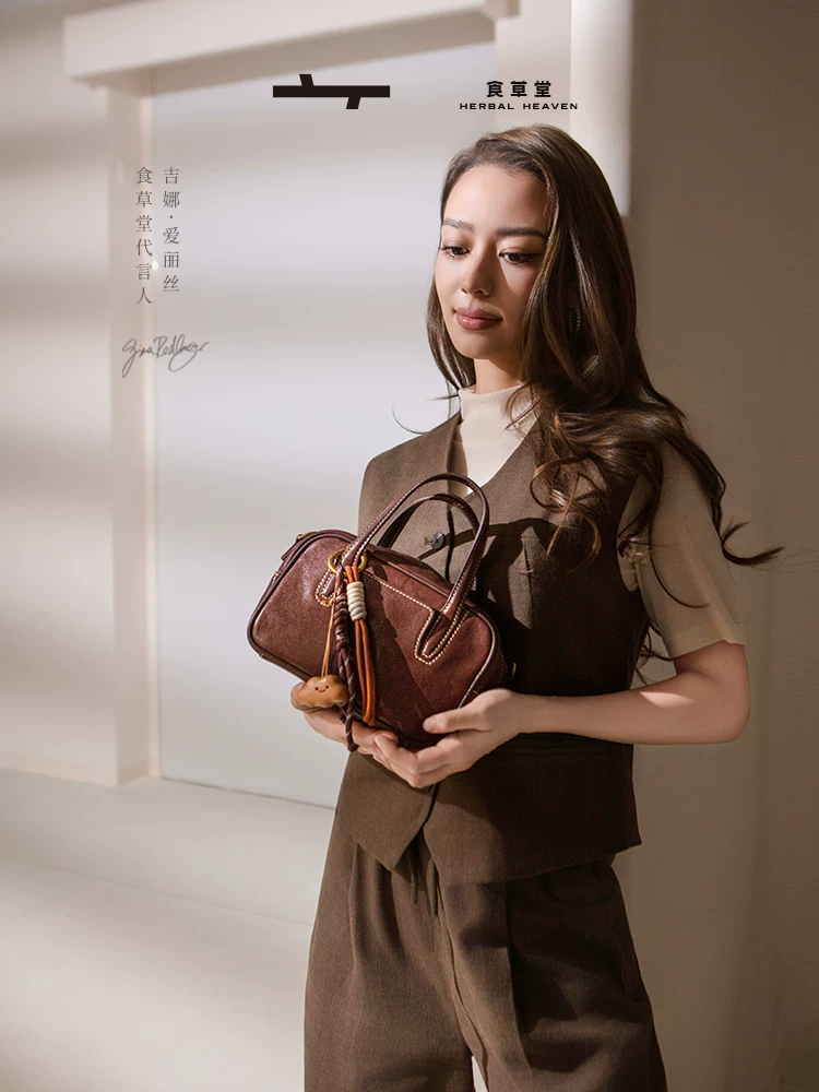 Handheld shoulder bag, one-shoulder bag, boston bag