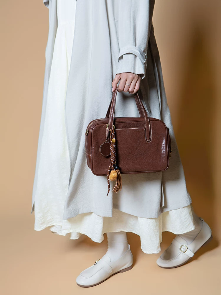 Handheld shoulder bag, one-shoulder bag, boston bag