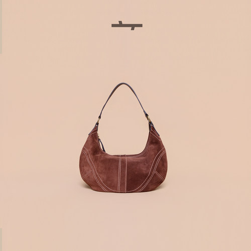 【明星同款】食草堂反绒皮月牙包2025新款包包女腋下包饺子包夏夜