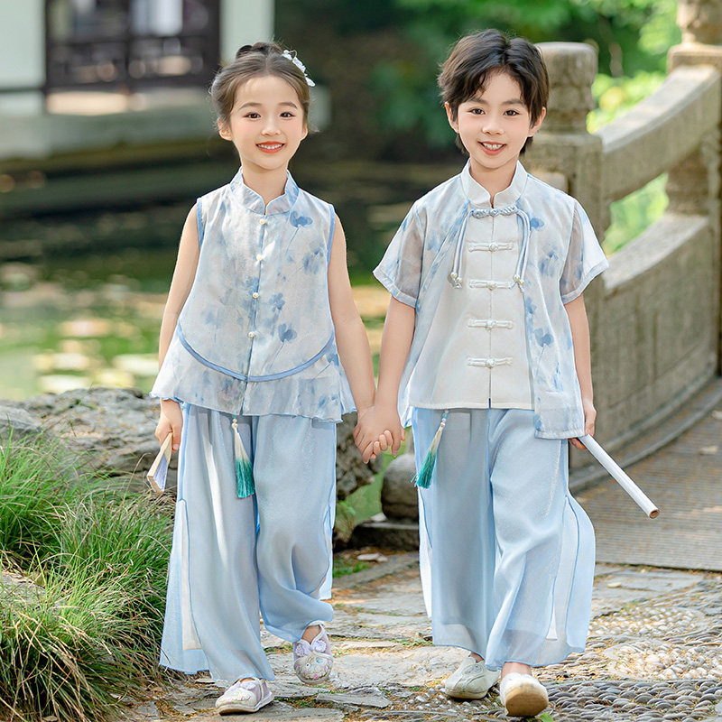 六一儿童汉服新中式合唱表演服