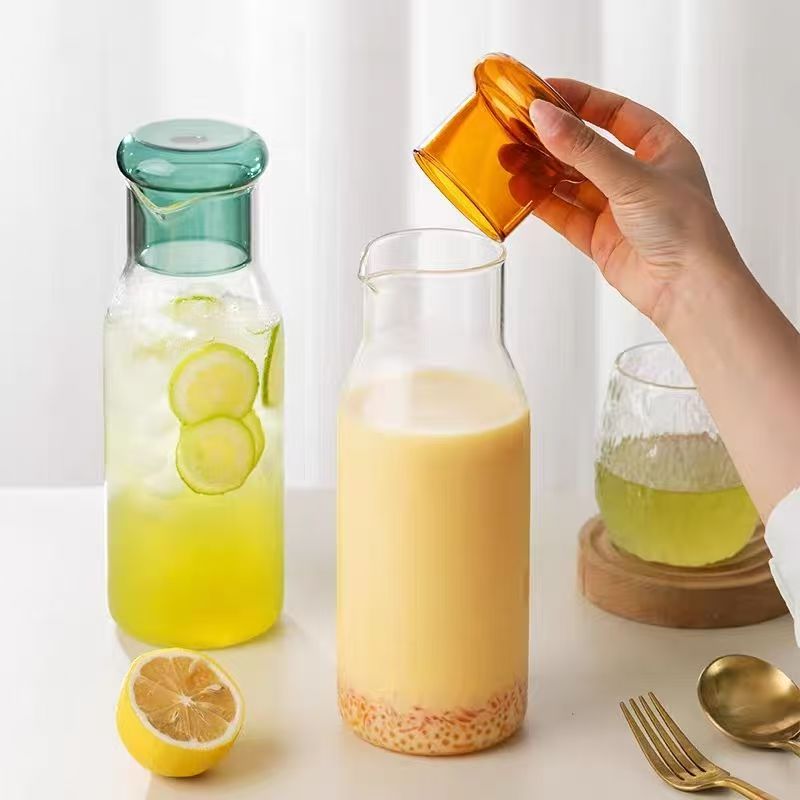 冷水壶家用高硼硅玻璃耐高温白开水冰箱凉水壶大容量冷饮瓶泡茶瓶