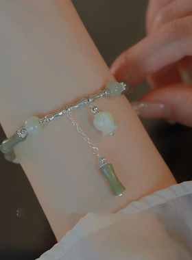 【925银】铃兰花竹节纯银手链