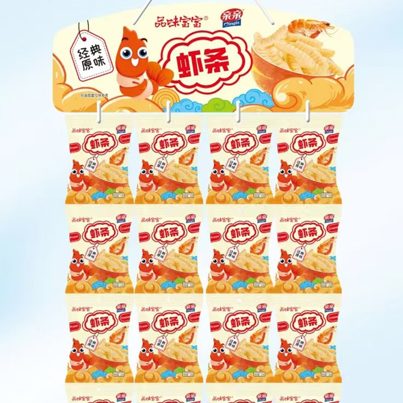 亲亲虾条蔬菜洋葱圈泡芙甜甜圈宝宝儿童休闲零食10g*20袋