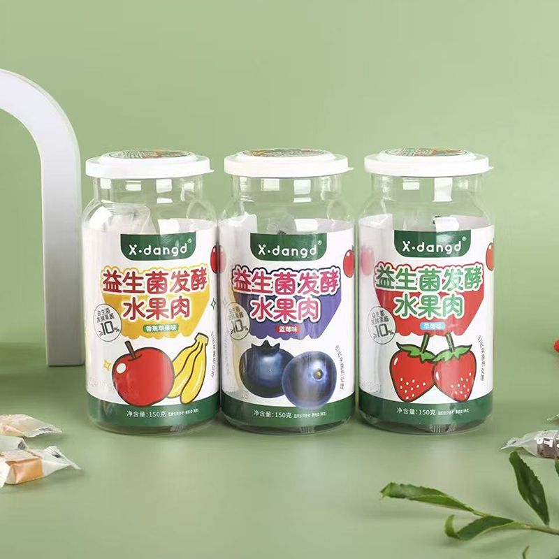 香当当香噹噹 益生菌发酵水果肉条苹果香蕉味儿童健康零食150克