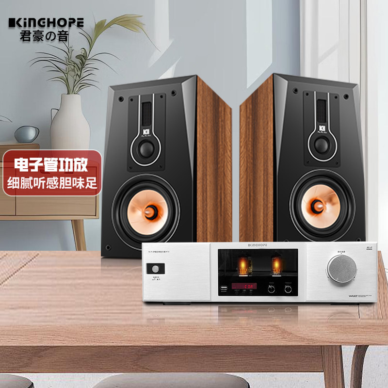 KingHope君豪概念A6胆机组合音响套装HIFI发烧级功放书