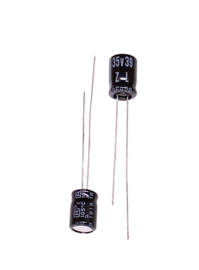 进口直插铝电解电容器35v39uf 6.3*7日本红宝石ZL高频低阻抗 包邮