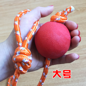 宠物狗狗磨牙玩具球耐咬橡胶球带绳实心弹力球 金毛德牧训练用品