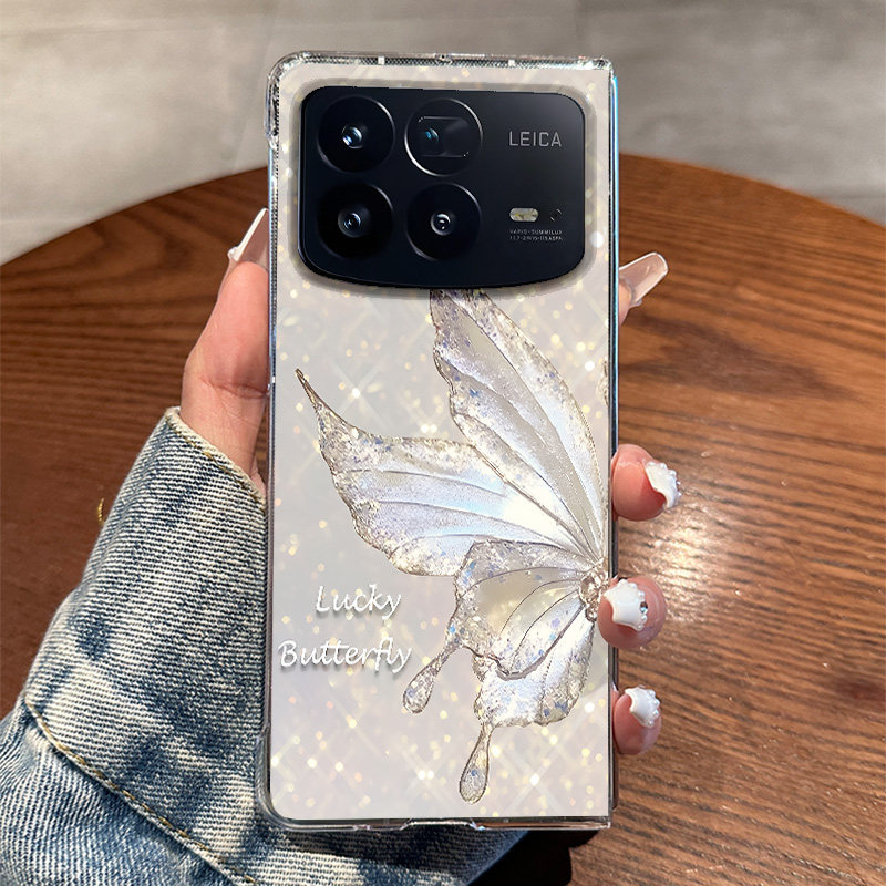 原装正品适用小米mixfold4手机壳新款防摔全包潮牌时尚小众仙仙蝴蝶透明壳MIXFOLD4小折叠屏保护套网红男女款