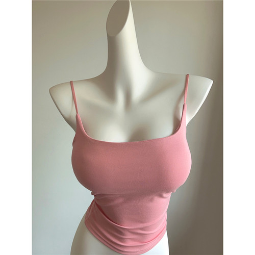 进店Bi入！巨遮副乳！！升级版本 固定式胸垫吊带 可调节肩带上衣