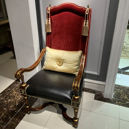 Американский стиль высокий стул Британская Лакасия Ричард Биг Мебель Клаз Король Чистый медный казуальный стул диван