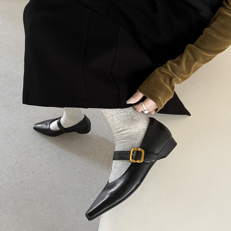 2cm真皮法式复古玛丽珍鞋女2026新款方头一字带低跟羊皮浅口单鞋,女鞋,浅口单鞋,淘宝优惠券,粉丝福利购,淘宝优惠卷