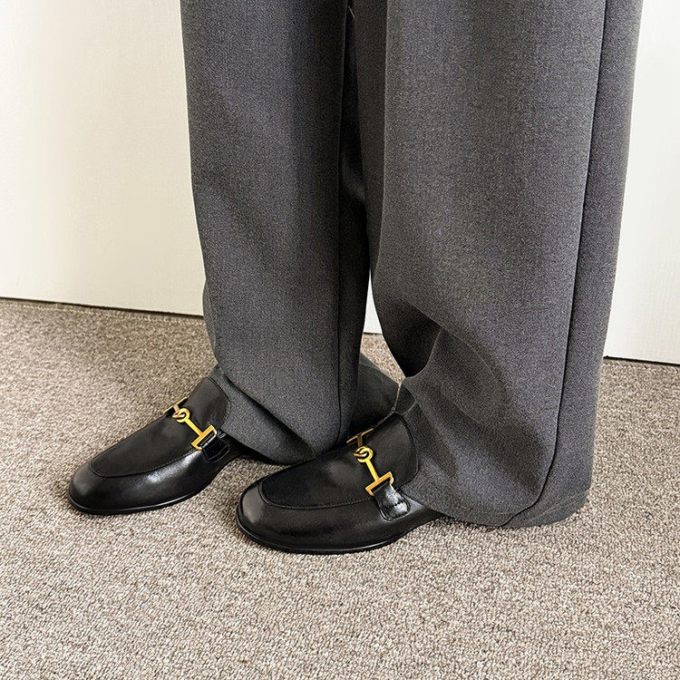 2cm真皮乐福鞋女2026春新款单鞋软底不累脚平底女鞋英伦风小皮鞋