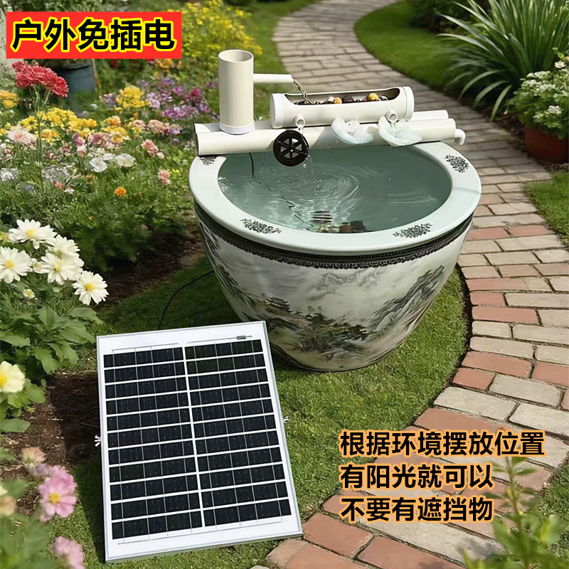 12V免插电太阳能自动循环过滤器