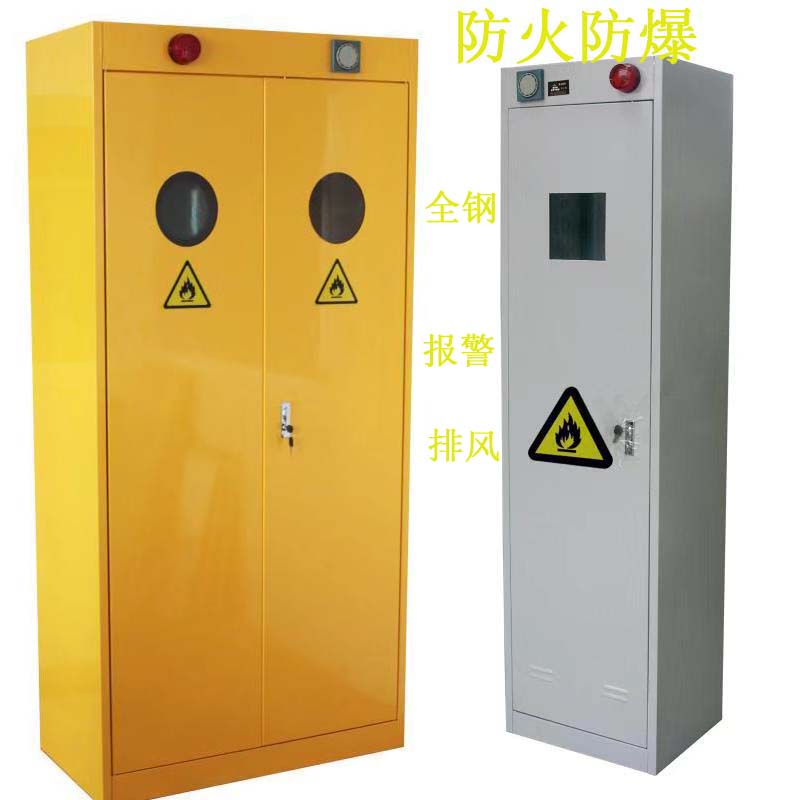 全钢防爆防火智能实验室单瓶双瓶三瓶气瓶危险品储柜安全柜定制