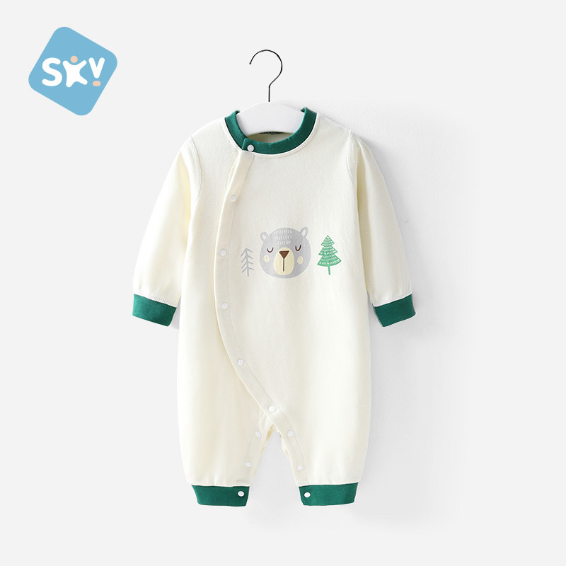 舒贝怡婴儿连体衣春秋季连体睡衣宝宝爬服儿童长袖哈衣纯棉家居QC,童装/婴儿装/亲子装,连身衣/爬服/哈衣,淘宝优惠券,粉丝福利购,淘宝优惠卷