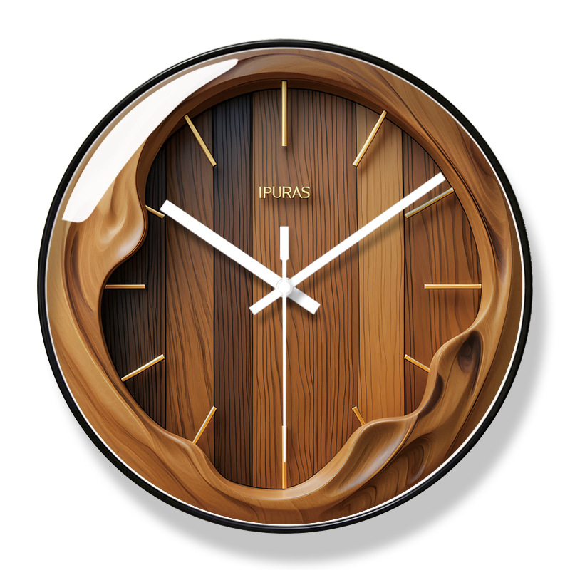 简约客厅家用静音扫秒石英钟挂表