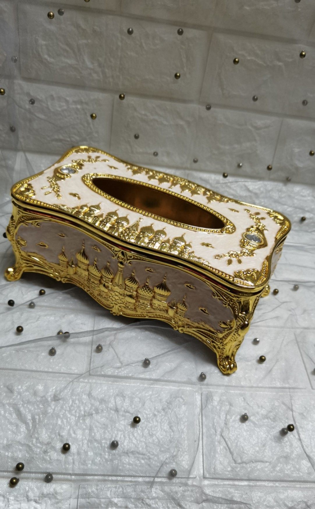 俄罗斯珐琅彩创意新婚家居纸抽盒 欧式纸巾盒 家用抽纸盒时尚礼品