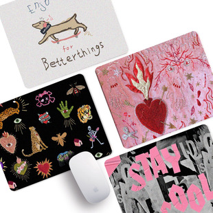 荷囊鼠标垫可爱女生卡通少女防油防水办公免洗游戏电脑ins小桌垫