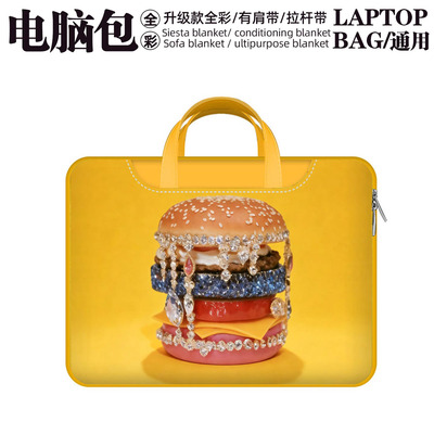 升级款手提斜挎皮革电脑包男女适用苹果Air13华为matebook14联想拯救者惠普戴尔小米17/16/15寸笔记本内胆包