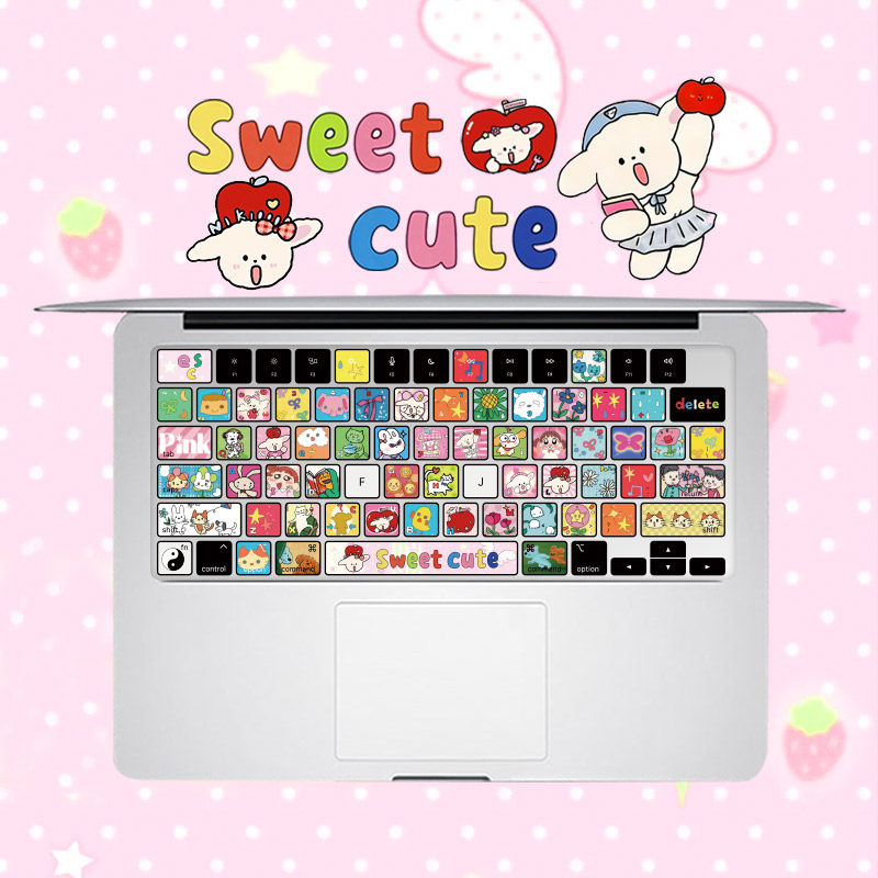 适用MacBook硅胶m2/3/4键盘膜pro 13保护air苹果笔记本14/15童心