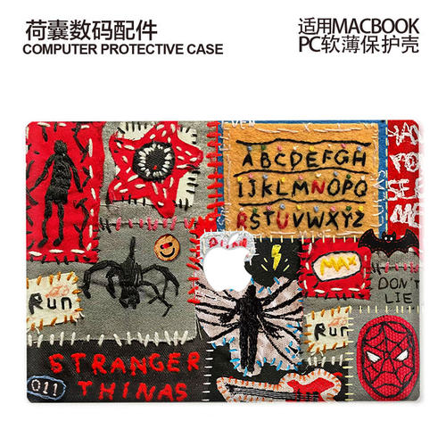 适用新Macbook保护壳m3轻软m1苹果笔记本电脑套24款air磨砂m2pro13/14/15防摔2338个性怪奇物语2442美剧2681