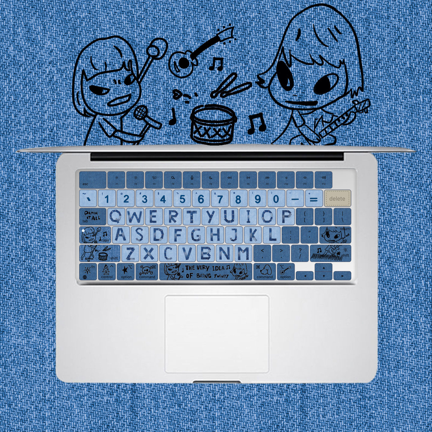 适用MacBook硅胶m2/3/4键盘膜pro13保护air苹果笔记本14/15仔美智