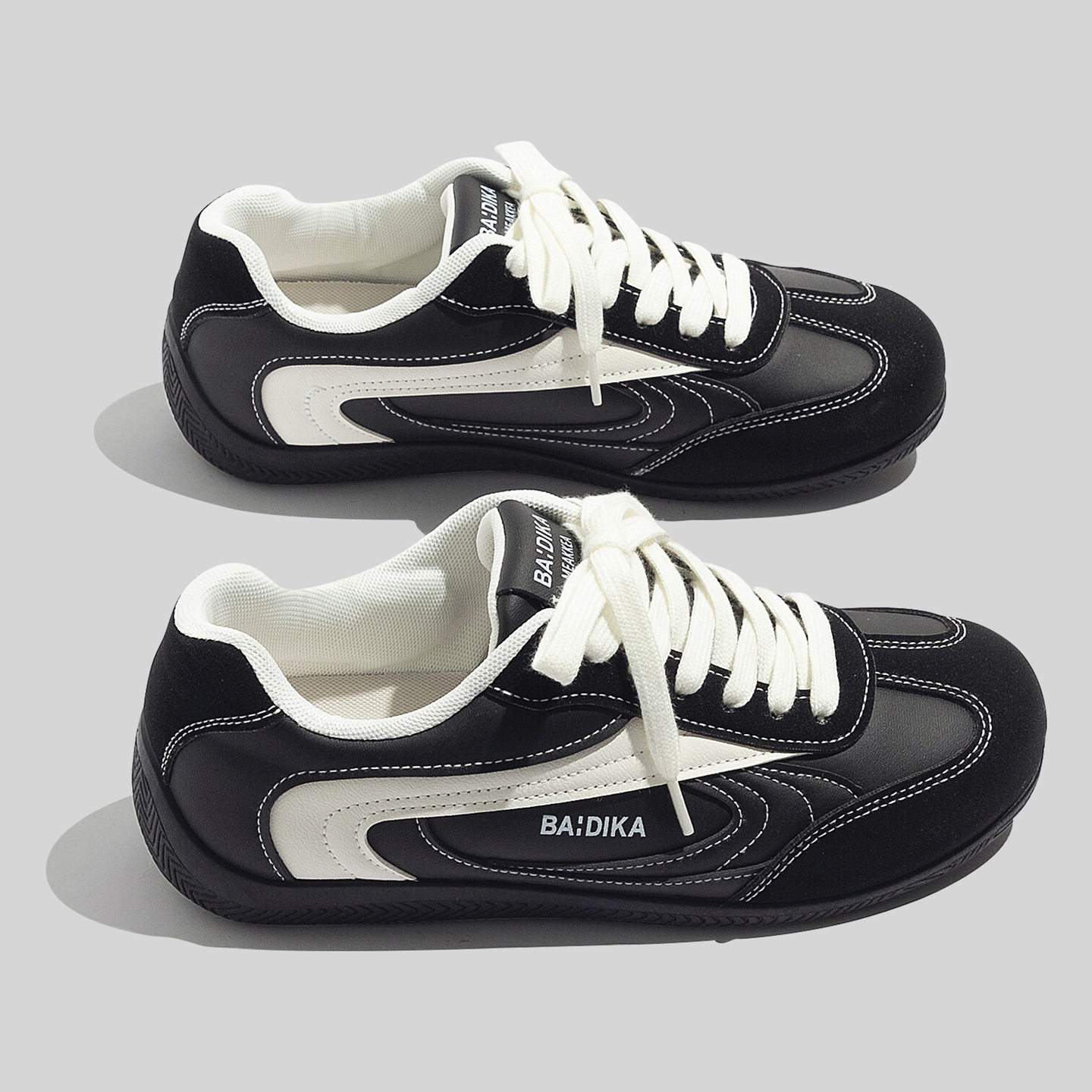 运动鞋轻便跑步大码女鞋2025透气秋季新款皮面41-43拼色系带板鞋,女鞋,时尚休闲鞋,淘宝优惠券,粉丝福利购,淘宝优惠卷